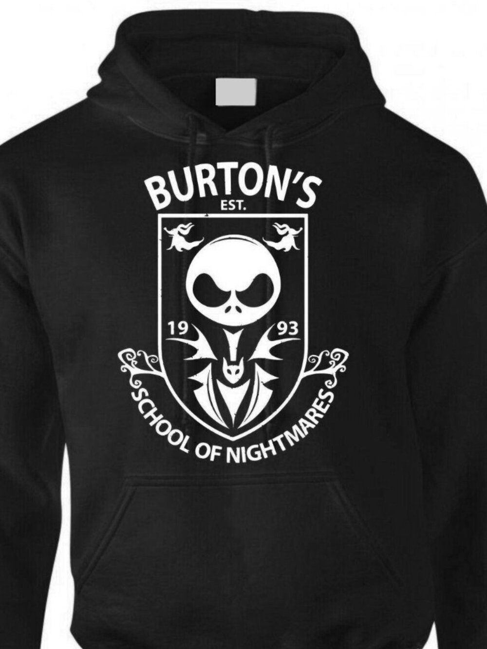 New Burton's School Of Nightmares Black Hoodie Fleece Sweatshirt